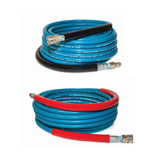 A+ Non-Marking Pressure Washer Hoses with Quick Coupler Swivel End, Blue