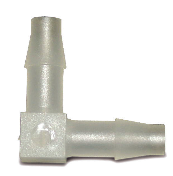 Plastic 90° Hose Barb-Barb Fittings